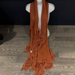 Vintage style chunky alpaca braided fringe oversized scarf